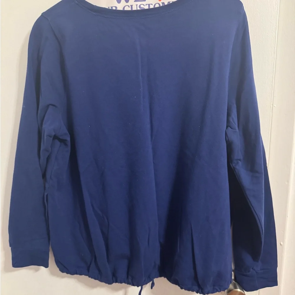 Belle Beach by Kim Gravel
French Terry
SeasideDrawstring Top 
Navy Salty Large - Picture 2 of 4